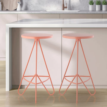Trinity 30" Modern Industiral Iron Tripod Backless Bar Stool - JONATHAN Y